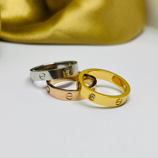 Simple Ring – Gold-Tone, Stainless Steel, Tarnish-Free, Waterproof, Hypoallergenic