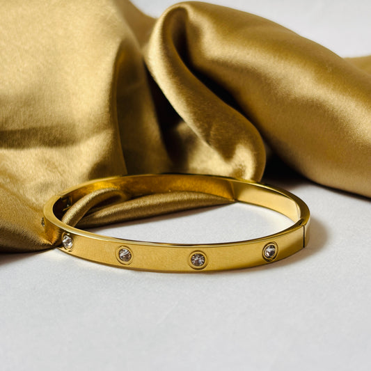 Hembu Jewelry Basic Simple Stone Bracelet – Tarnish-Free Waterproof Stainless Steel, Hypoallergenic Jewelry