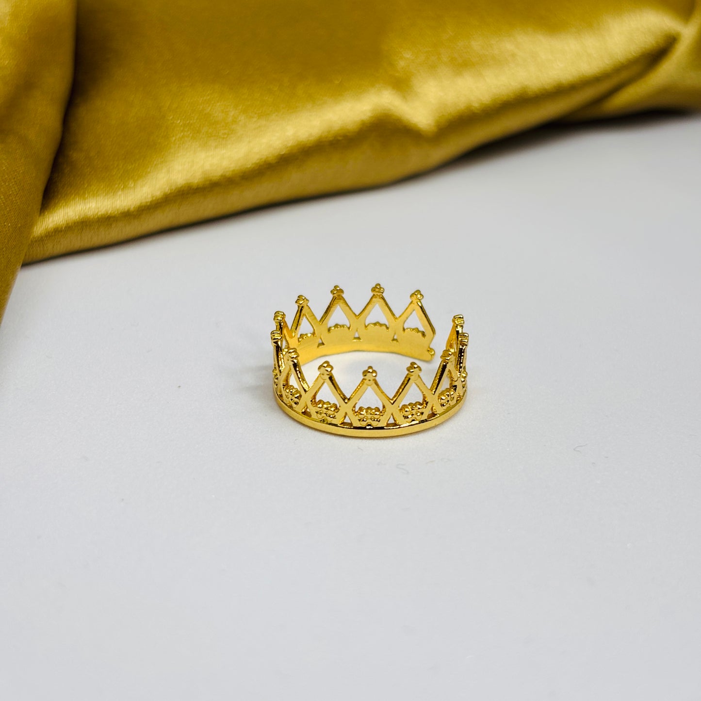 Crown Ring – Gold-Tone, Stainless Steel, Tarnish-Free, Waterproof, Hypoallergenic
