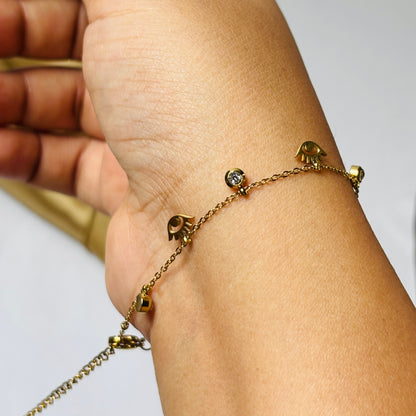 Hembu Jewelry Minimalist Chain Bracelet – Evil Eye Design, Tarnish-Free, Waterproof Stainless Steel, Hypoallergenic Jewelry