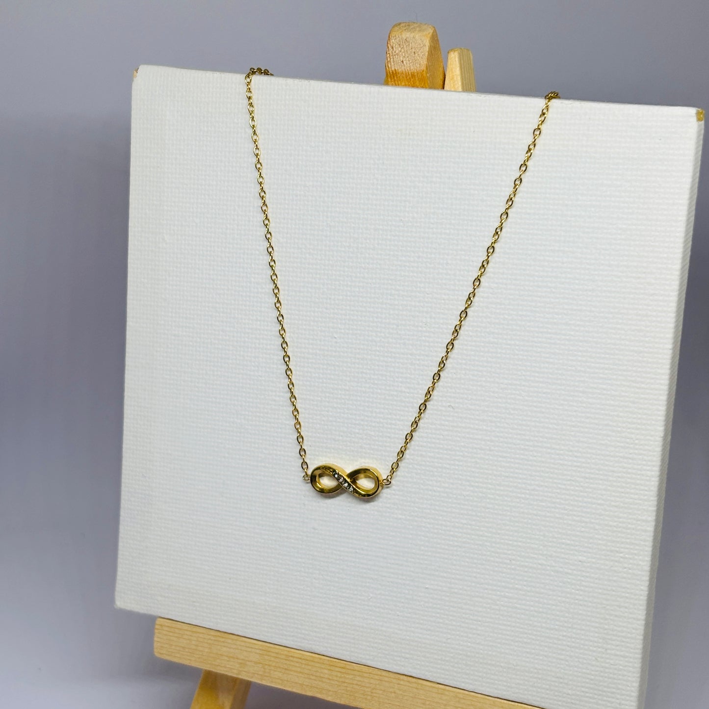 Infinity Pendant Necklace – Gold-Tone, Stainless Steel, Tarnish-Free, Waterproof, Hypoallergenic