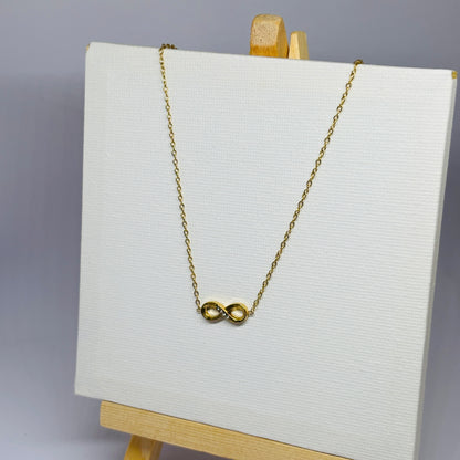 Infinity Pendant Necklace – Gold-Tone, Stainless Steel, Tarnish-Free, Waterproof, Hypoallergenic