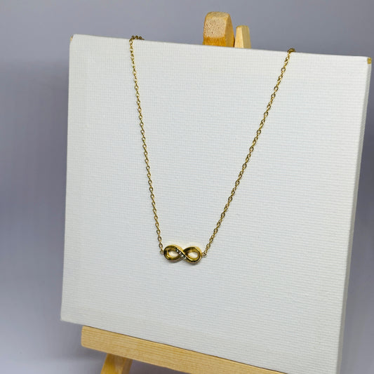 Infinity Pendant Necklace – Gold-Tone, Stainless Steel, Tarnish-Free, Waterproof, Hypoallergenic