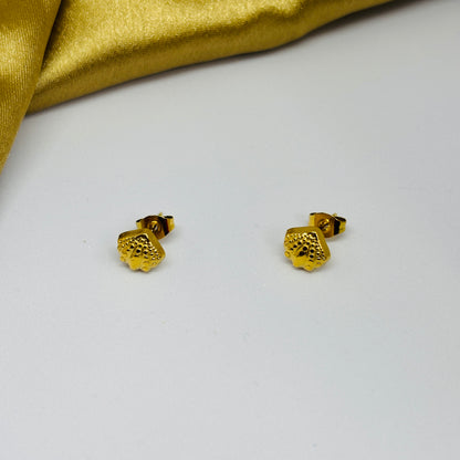 Mini Shell Earrings – Gold-Tone, Stainless Steel, Tarnish-Free, Waterproof, Hypoallergenic