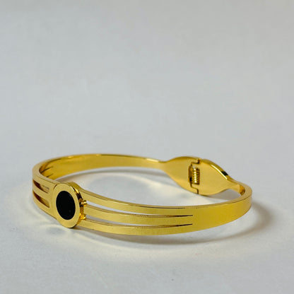 Hembu Jewelry Black Centerpiece Bracelet – Tarnish-Free Waterproof Stainless Steel, Hypoallergenic Jewelry