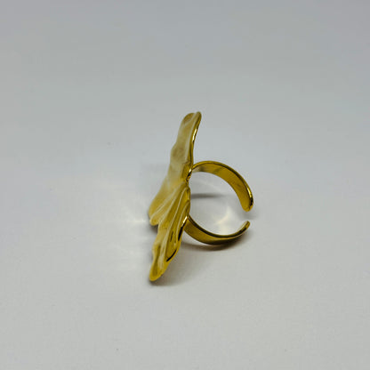 Statement Adjustable Ring – Gold-Tone, Stainless Steel, Tarnish-Free, Waterproof, Hypoallergenic