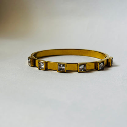 Hembu Jewelry Square Crystal Bracelet– Waterproof, Tarnish-Free, Hypoallergenic Jewelry