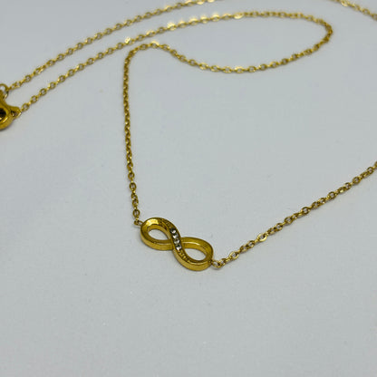 Infinity Pendant Necklace – Gold-Tone, Stainless Steel, Tarnish-Free, Waterproof, Hypoallergenic