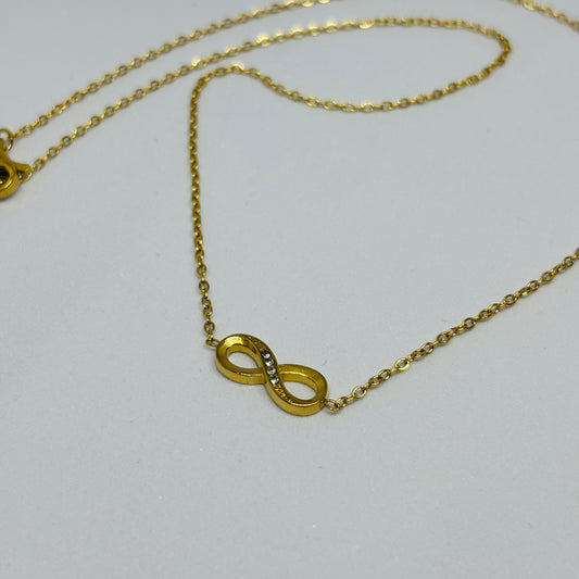 Infinity Pendant Necklace – Gold-Tone, Stainless Steel, Tarnish-Free, Waterproof, Hypoallergenic
