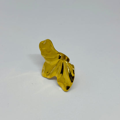 Statement Adjustable Ring – Gold-Tone, Stainless Steel, Tarnish-Free, Waterproof, Hypoallergenic