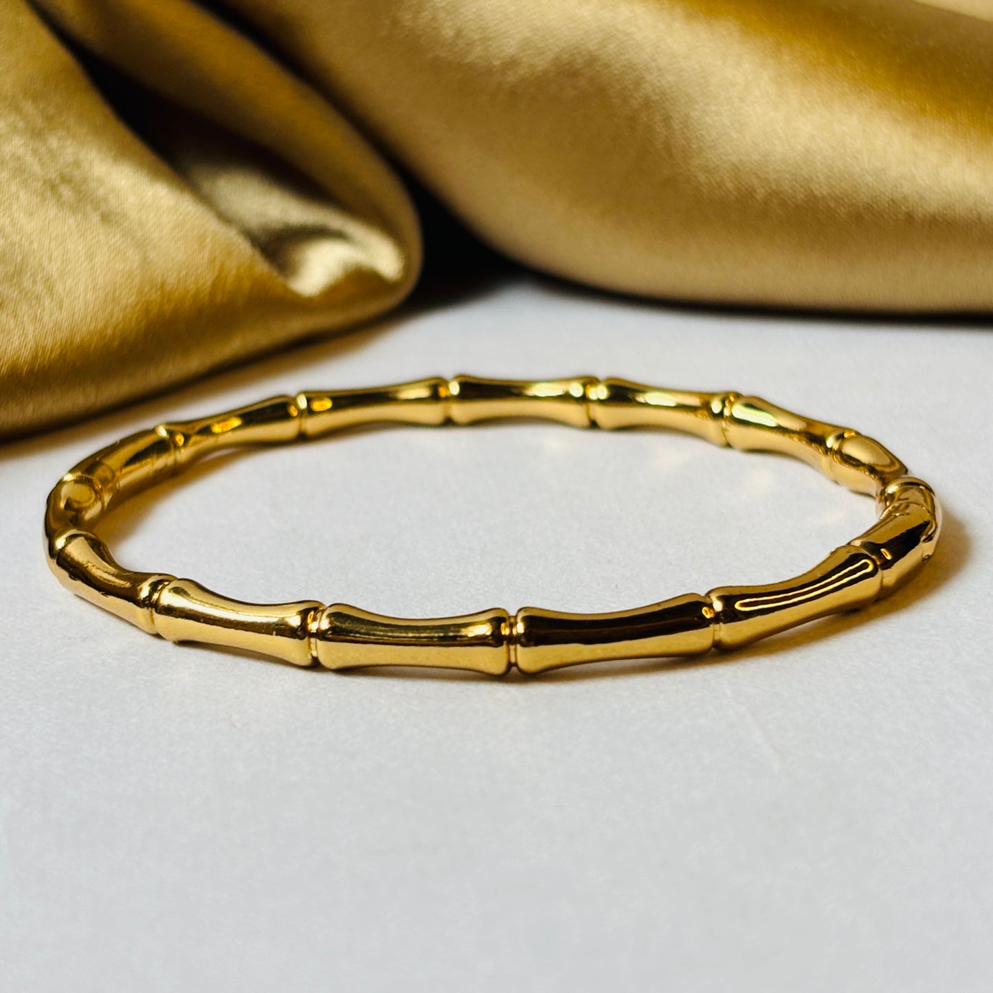 Hembu Jewelry Elegant Gold-Plated Tarnish-Free Waterproof Stainless Steel Bangle Bracelet – Hypoallergenic Jewelry