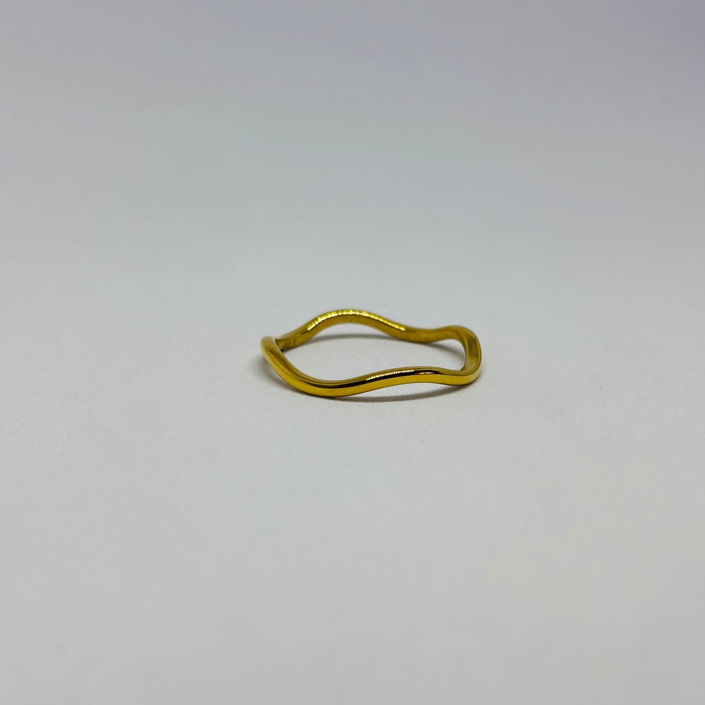 Flowy Minimal Plain Ring – Gold-Tone, Stainless Steel, Tarnish-Free, Waterproof, Hypoallergenic