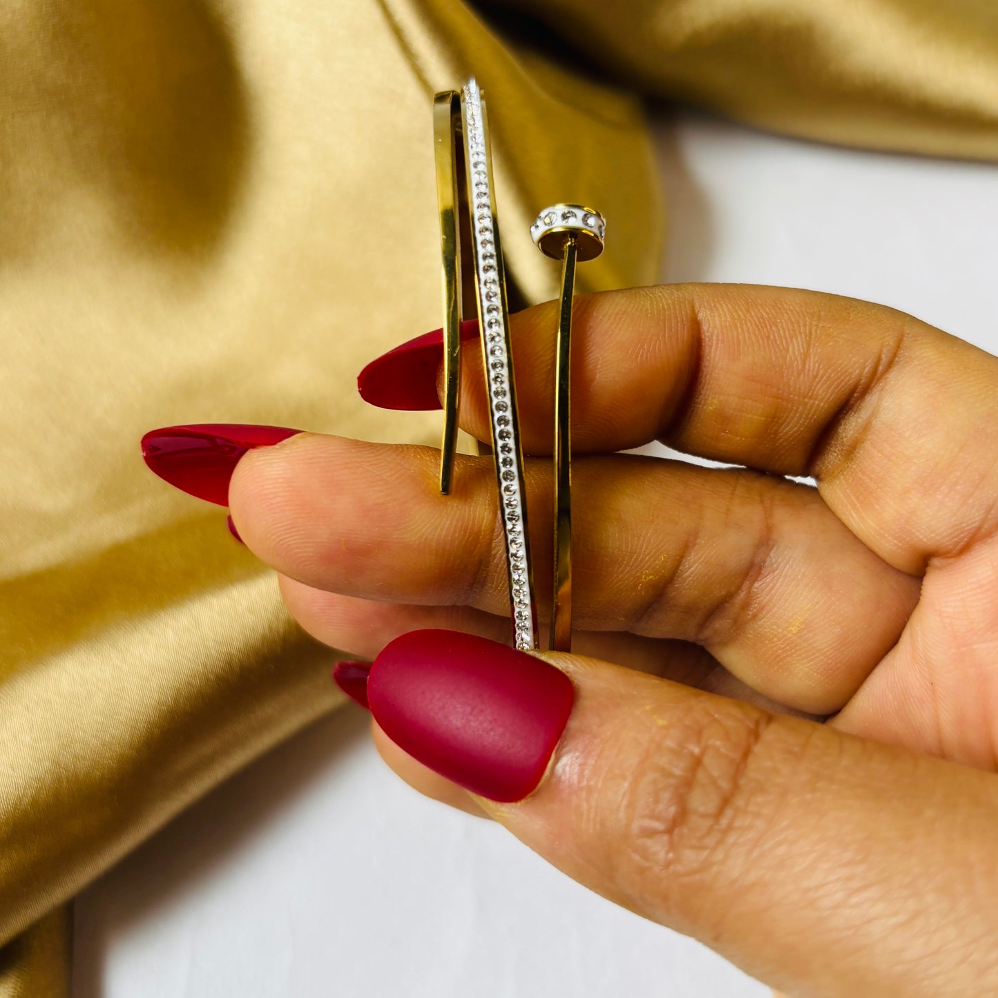 Hembu Jewelry Nail Design Bracelet – Tarnish-Free Waterproof Stainless Steel, Hypoallergenic Jewelry