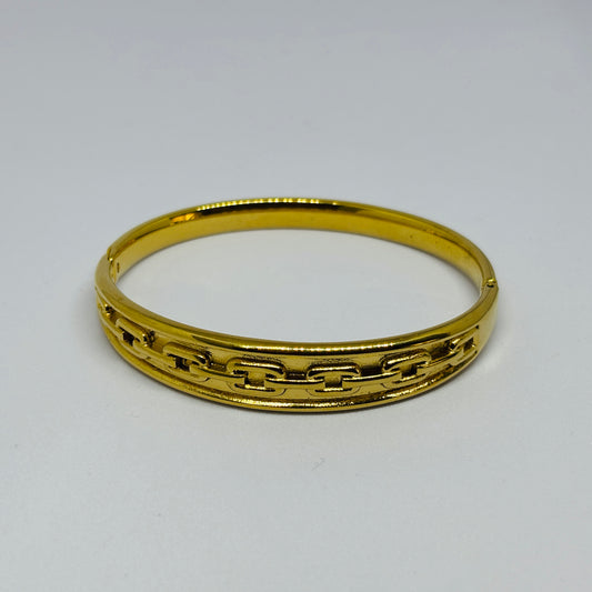 Classic Chain Link Bracelet – Gold-Tone, Stainless Steel, Tarnish-Free, Waterproof, Hypoallergenic