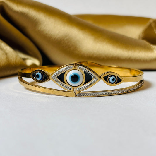 Hembu Jewelry Evil Eye Bracelet – Tarnish-Free Waterproof Stainless Steel, Hypoallergenic Jewelry